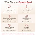 Coulée SWIRL Single Serve Coffee Maker with Filters