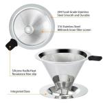 Paperless Pour Over Coffee Dripper with Double Mesh