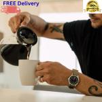 Automatic Pour-Over Coffee Maker with Glass Carafe