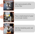 Pour Over Coffee Maker Set with Double Wall Glass