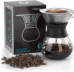 300ml Pour Over Coffee Maker with Glass Carafe