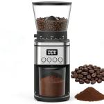 Electric Stainless Steel Burr Coffee Grinder with Timer
