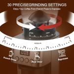 Electric Stainless Steel Burr Coffee Grinder with Timer