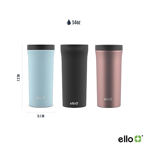 14oz Black Arabica Coffee Tumbler, Stainless Steel