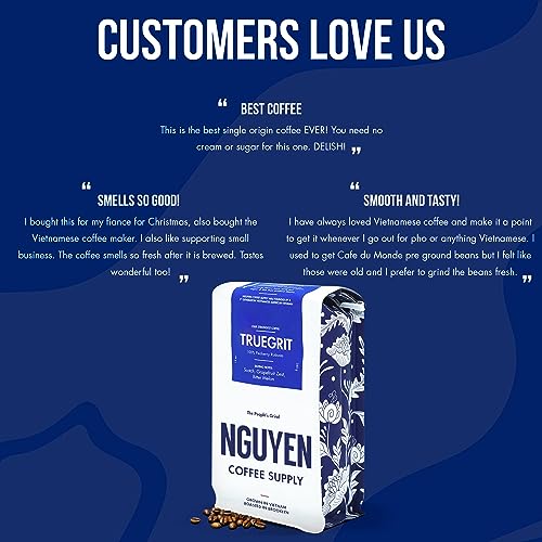 Nguyen Coffee Supply Truegrit Peaberry Robusta - Medium Roast, 12 oz