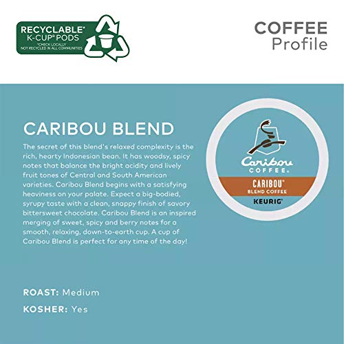 Caribou Coffee Blend K-Cup Pods, Medium Roast, 12x6