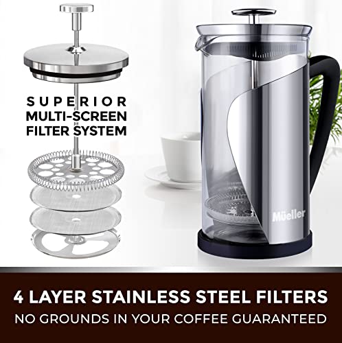 Mueller French Press Coffee Maker, Strong & Durable