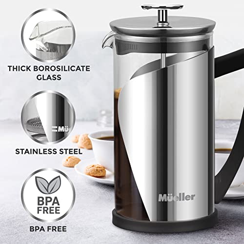 Mueller French Press Coffee Maker, Strong & Durable