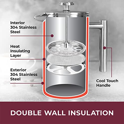 Mueller French Press Stainless Steel Coffee Maker