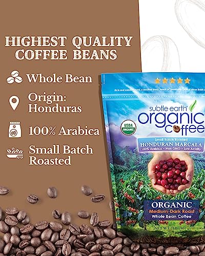 Subtle Earth Organic Medium-Dark Roast Coffee - 2lb