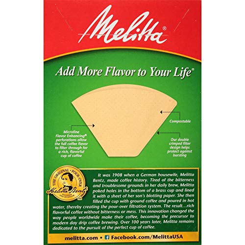 Melitta #4 Filters, Natural Brown, 2 Packs (200 Filters)