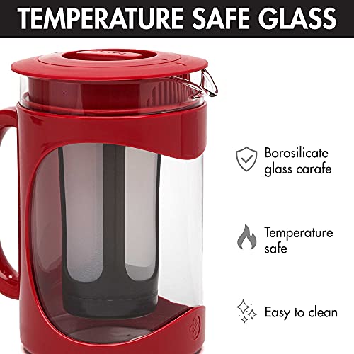 Deluxe Cold Brew Coffee Maker - 6 Cup, Red