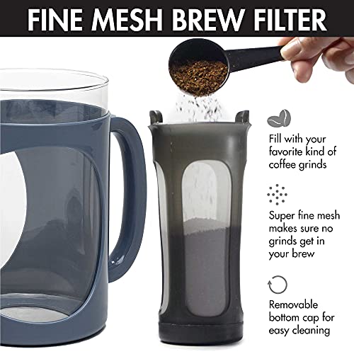 Primula Burke Cold Brew Coffee Maker, Comfortable Handle, Durable Carafe