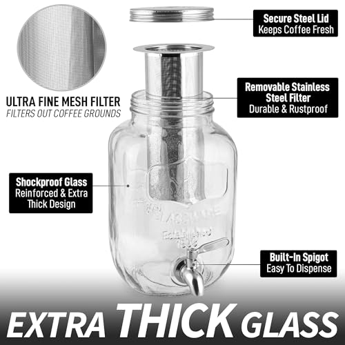 Extra-Thick Glass Cold Brew Coffee Maker