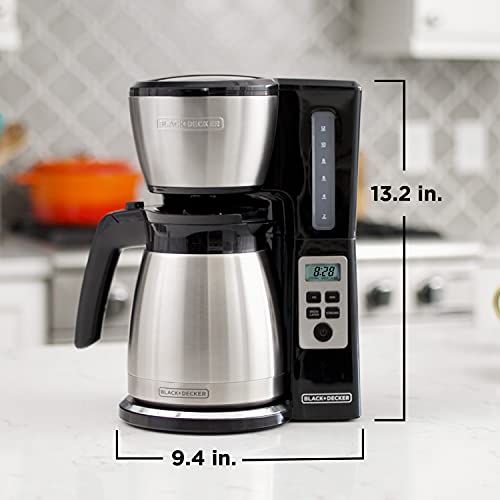12 Cup Black Drip Coffee Maker by BLACK+DECKER