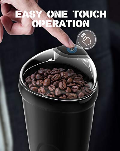 Portable Electric Coffee Grinder with Stainless Steel Blade