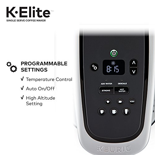 Keurig K-Elite Single-Serve Coffee Maker, Brushed Silver