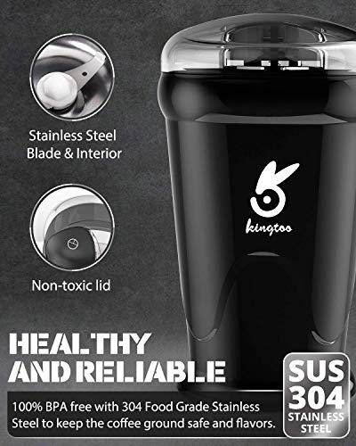 Portable Electric Coffee Grinder with Stainless Steel Blade