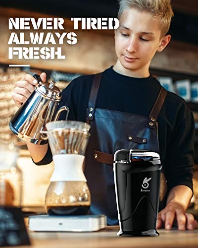 Portable Electric Coffee Grinder with Stainless Steel Blade