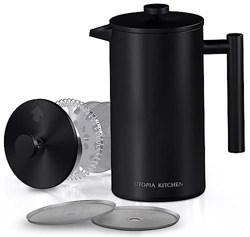 Utopia Kitchen French Press Coffee Maker, Black