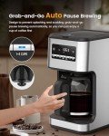 COWSAR 14-Cup Programmable Coffee Maker in Silver