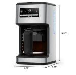 COWSAR 14-Cup Programmable Coffee Maker in Silver