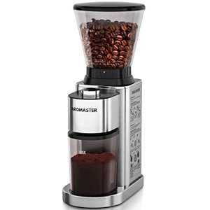 Aromaster Electric Burr Coffee Grinder with 24 Settings