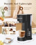 4-in-1 Mini Coffee Maker with Milk Frother