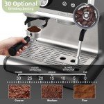 Espresso Machine with Grinder and Milk Frother