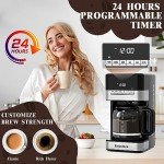12-Cup Programmable Coffee Maker with Glass Carafe