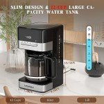 12-Cup Programmable Coffee Maker with Glass Carafe