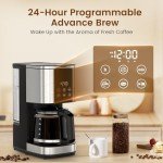 Electactic 12-Cup Programmable Touch Screen Coffee Maker
