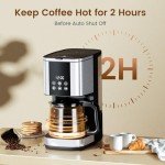 Electactic 12-Cup Programmable Touch Screen Coffee Maker