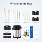 Colarlemo 1200W Portable Blender and Coffee Grinder