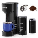 ZACME 4-in-1 Mini Coffee Maker with Frother