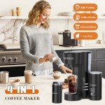 4-in-1 Single Serve Coffee Maker with Grinder