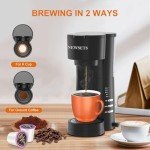 4-in-1 Single Serve Coffee Maker with Grinder