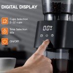 Ollygrin Electric Burr Coffee Grinder with Timer