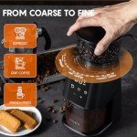 Ollygrin Electric Burr Coffee Grinder with Timer