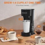 4-in-1 Single Serve Coffee Maker with Grinder