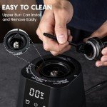Ollygrin Electric Burr Coffee Grinder with Timer