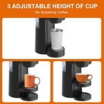 4-in-1 Single Serve Coffee Maker with Grinder