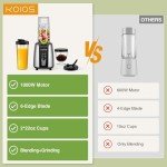 KOIOS 1000W Smoothie Blender & Coffee Grinder Combo