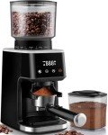 Zulay Kitchen Electric Burr Coffee Grinder - Black/Silver