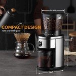 Ollygrin Electric Burr Coffee Grinder with 30 Settings