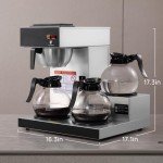 12-Cup Commercial Coffee Maker with 3 Decanters