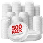 500 Disposable Coffee Cup Lids with Air Vent