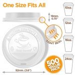 500 Disposable Coffee Cup Lids with Air Vent