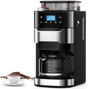 COWSAR 10-Cup Drip Coffee Maker with Grinder