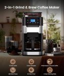 COWSAR 10-Cup Drip Coffee Maker with Grinder